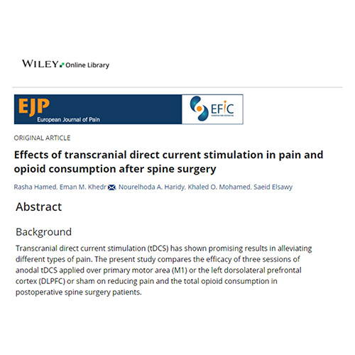 Post operative pain Hamed et al